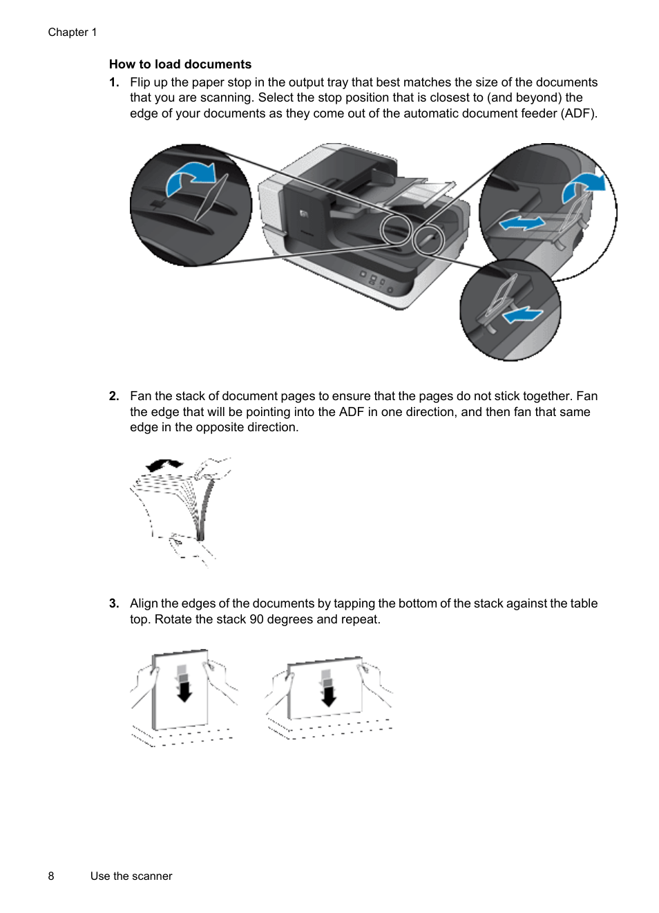 How to load documents | Hitachi SCANJET N9120 User Manual | Page 10 / 48