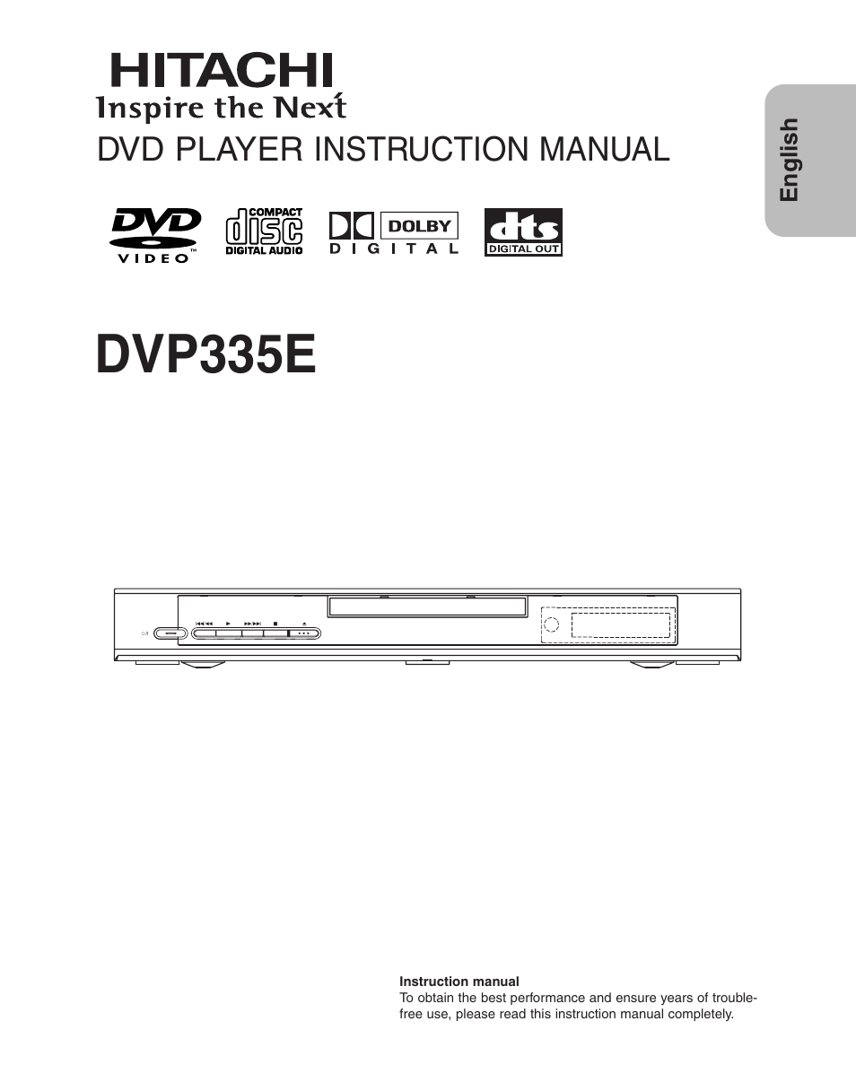 Hitachi DVP335E User Manual | 22 pages