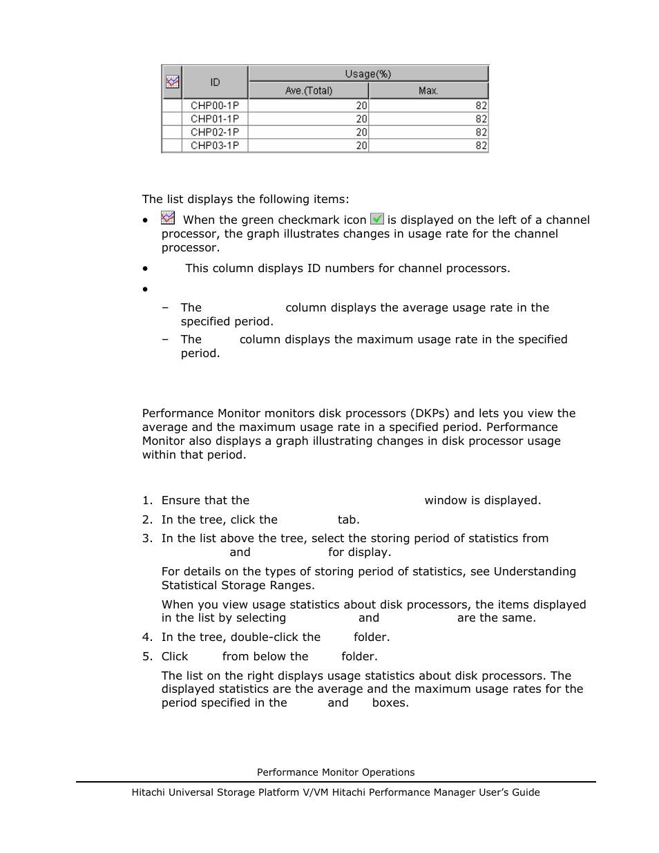 Viewing usage statistics on disk processors, Viewing usage statistics on disk processors -19 | Hitachi MK-96RD617-08 User Manual | Page 101 / 248