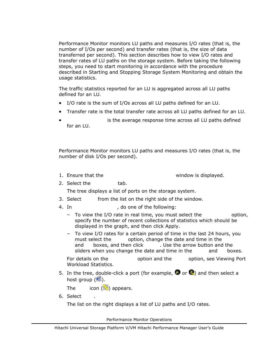 Monitoring lu paths, Viewing lu paths i/o rates, Viewing lu paths i/o rates -41 | Hitachi MK-96RD617-08 User Manual | Page 123 / 248