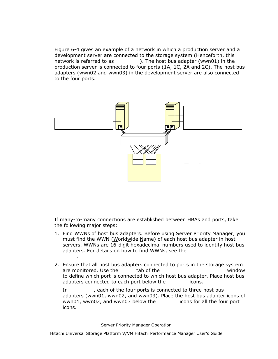If many-to-many connections link hbas and ports, If many-to-many connections link hbas and ports -6 | Hitachi MK-96RD617-08 User Manual | Page 138 / 248