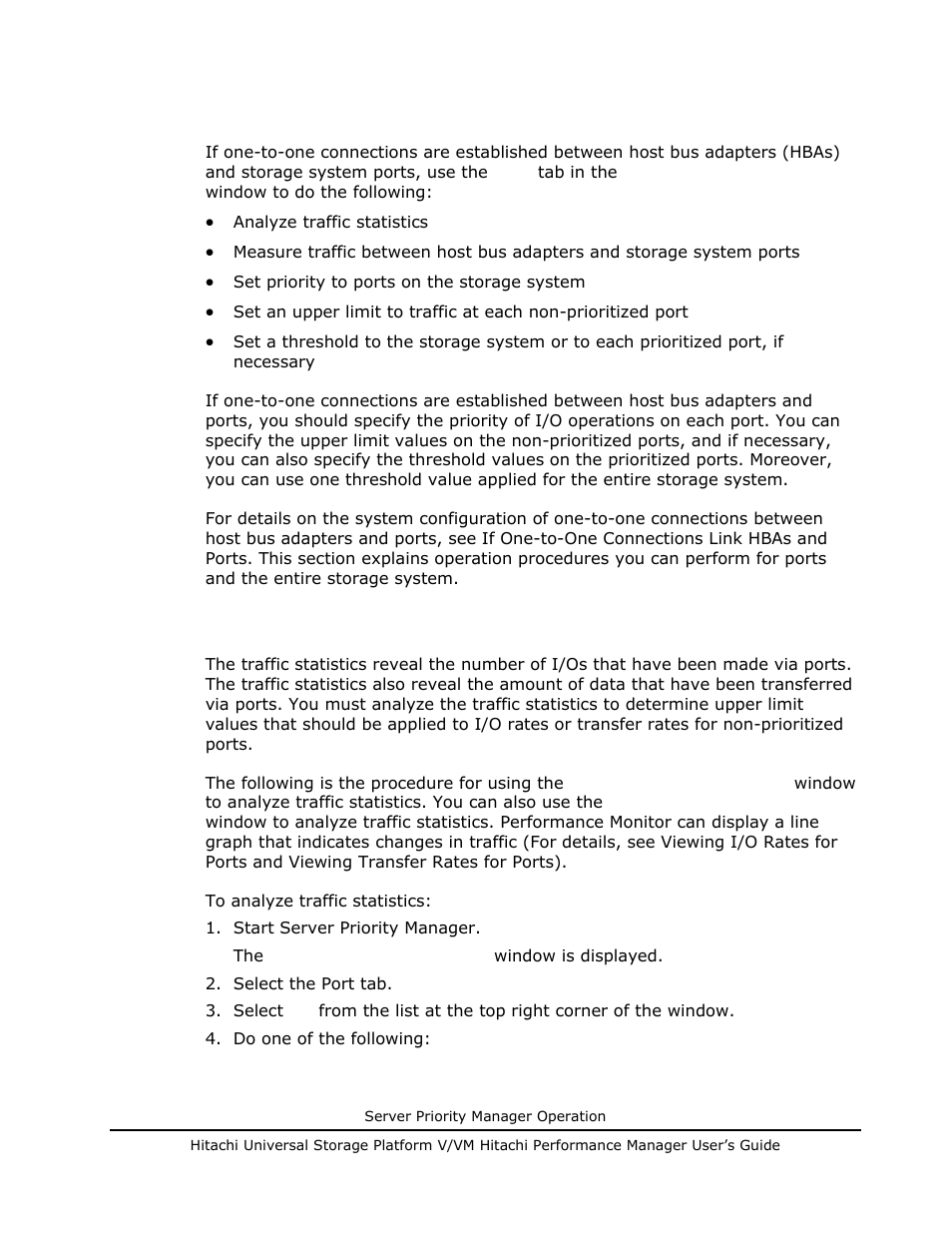 Port tab operations, Analyzing traffic statistics, Analyzing traffic statistics -13 | Hitachi MK-96RD617-08 User Manual | Page 145 / 248