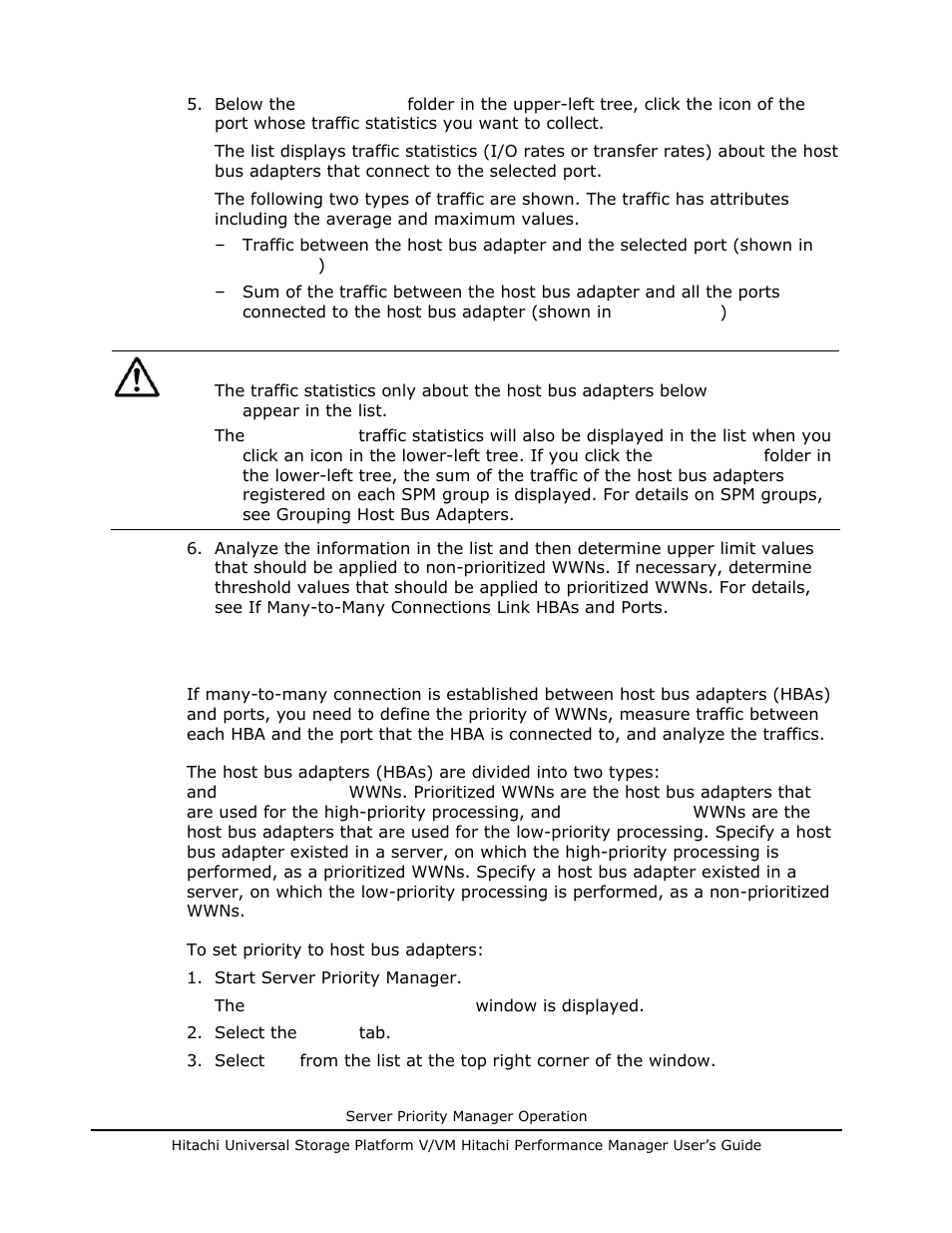 Setting priority for host bus adapters, Setting priority for host bus adapters -22, Setting priority for | Host bus adapters, Setting priority for host bus adapters), See setting priority for host, Bus adapters and | Hitachi MK-96RD617-08 User Manual | Page 154 / 248