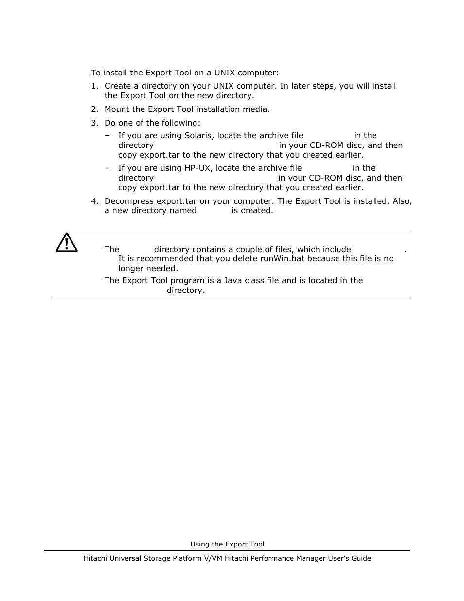 Installing the export tool on a unix computer, Installing the export tool on a unix computer -18 | Hitachi MK-96RD617-08 User Manual | Page 182 / 248