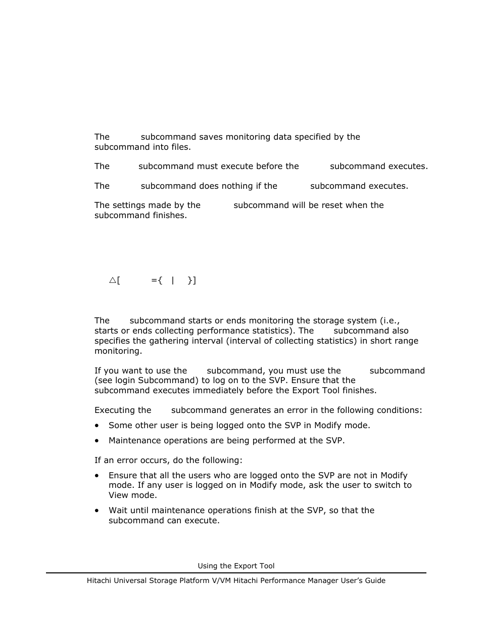 Apply subcommand, Set subcommand, Apply subcommand -64 | Set subcommand -64, Command, see apply subcommand | Hitachi MK-96RD617-08 User Manual | Page 228 / 248