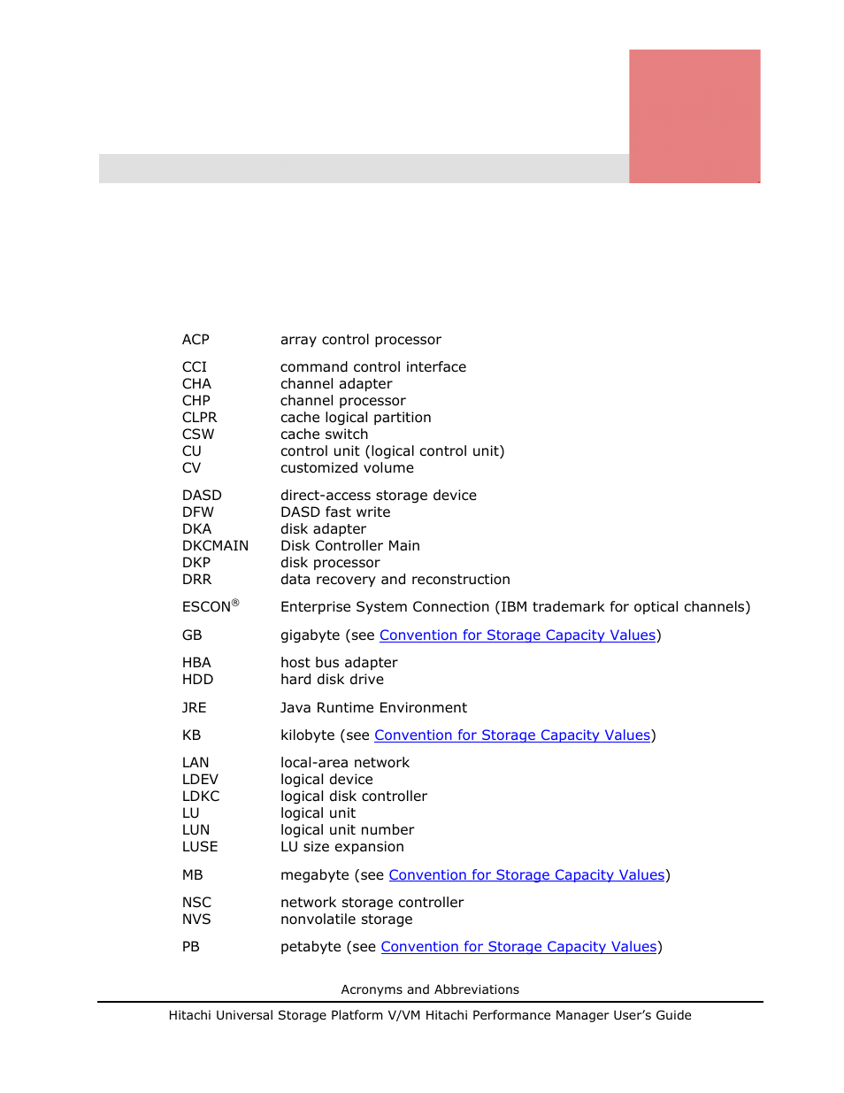 Acronyms and abbreviations | Hitachi MK-96RD617-08 User Manual | Page 243 / 248