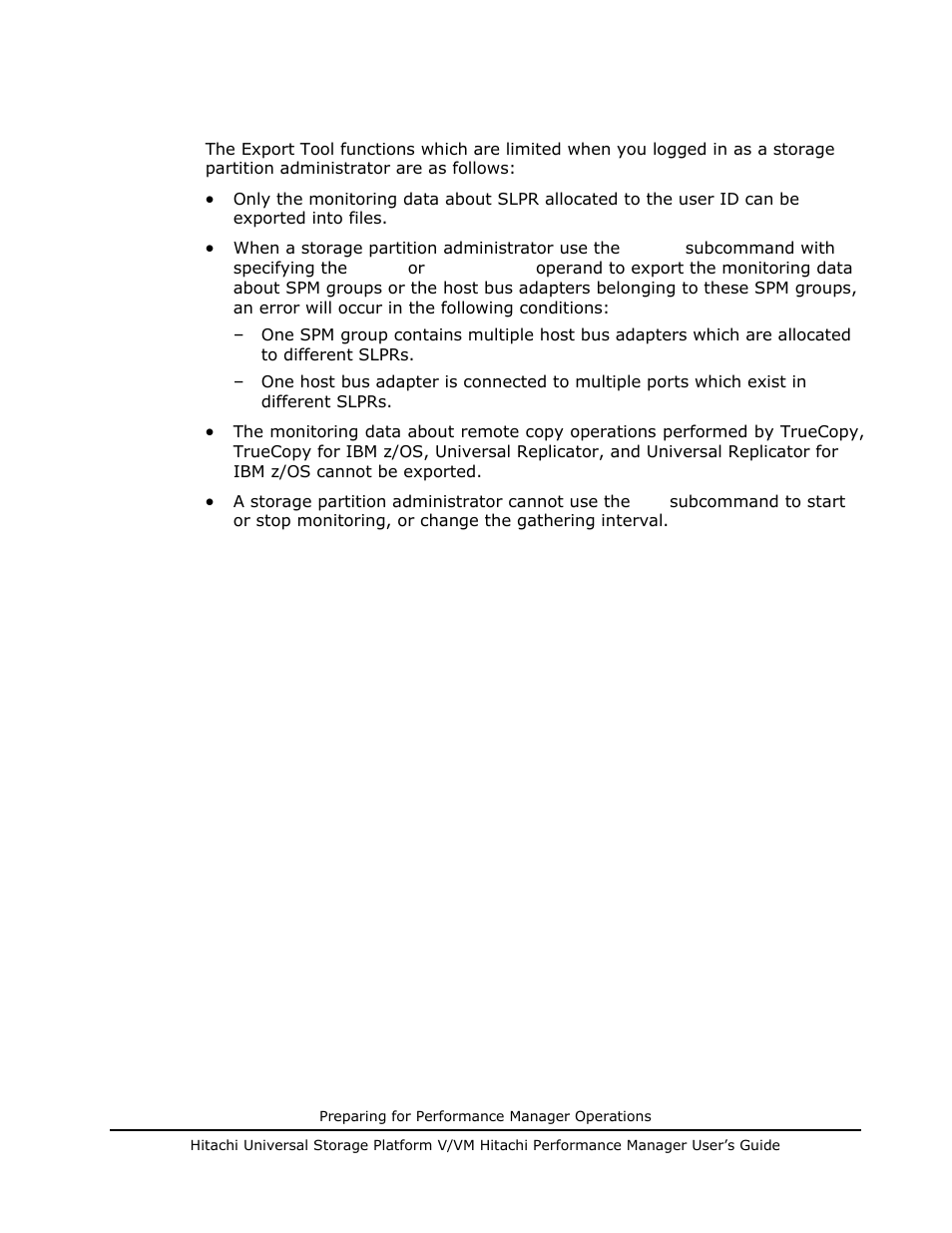 Export tool limitations, Export tool limitations -5 | Hitachi MK-96RD617-08 User Manual | Page 41 / 248