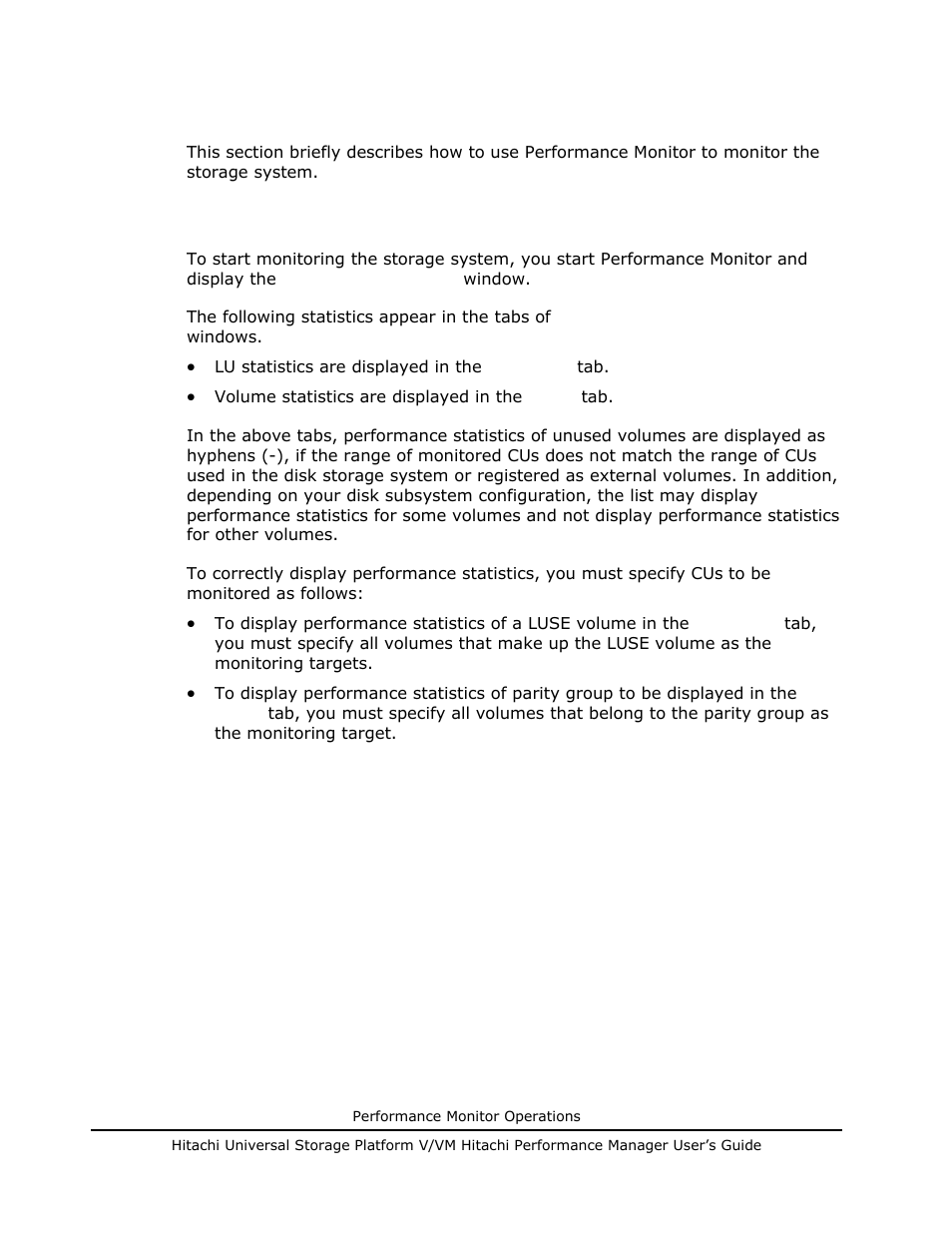 Overview of performance monitor operations, Start monitoring, Start monitoring -2 | Tails, see start monitoring | Hitachi MK-96RD617-08 User Manual | Page 84 / 248