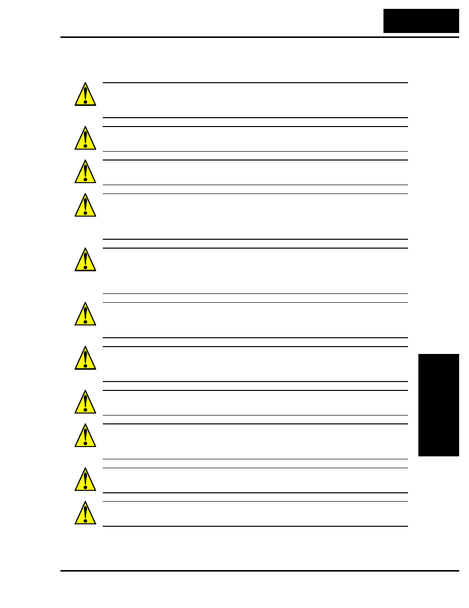 Warning messages for operating procedures | Hitachi SJ200 Series User Manual | Page 130 / 276