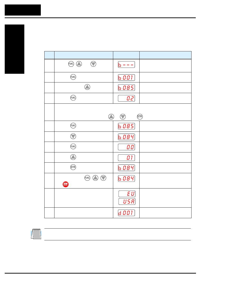 Restoring factory default settings, Restoring factory default settings 6–8, Initialization procedure (see | Restoring, Can set up the in, History by performing the procedure, Setting b084=0 | Hitachi SJ200 Series User Manual | Page 198 / 276