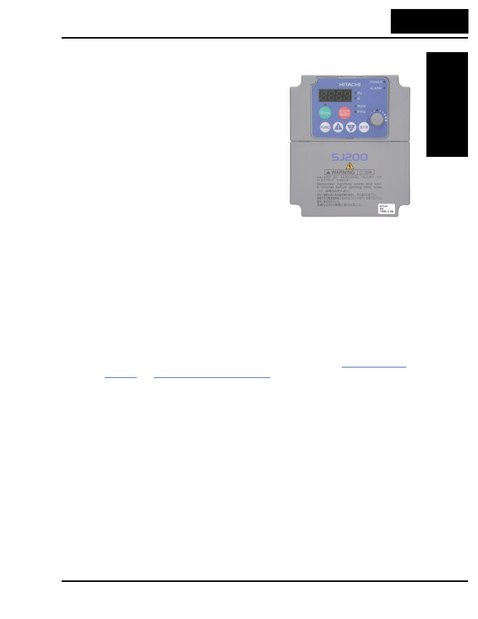 Intelligent functions and parameters, Braking | Hitachi SJ200 Series User Manual | Page 34 / 276