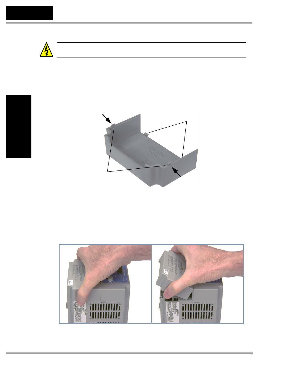 Front housing cover | Hitachi SJ200 Series User Manual | Page 42 / 276