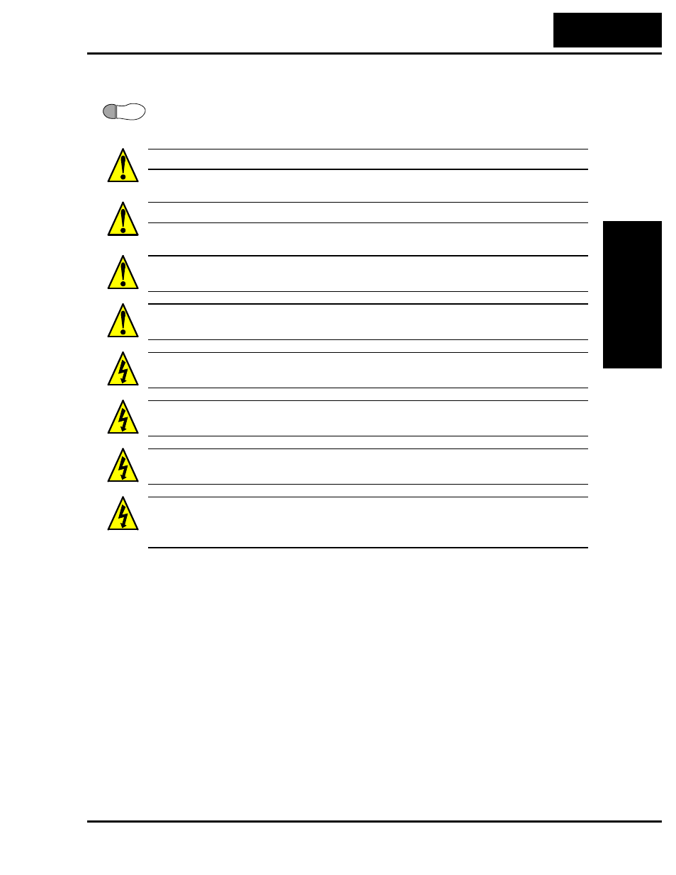Prepare for wiring, Warning: “use 60/75°c cu wire only” or equivalent, Warning: “open type equipment | Hitachi SJ200 Series User Manual | Page 55 / 276
