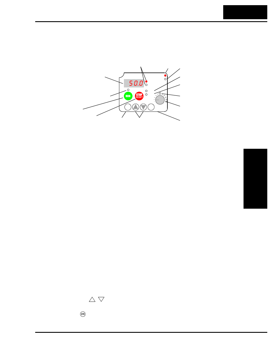 Using keypad devices, Key and indicator legend, Using keypad devices 3–3 | Hitachi SJ200 Series User Manual | Page 75 / 276