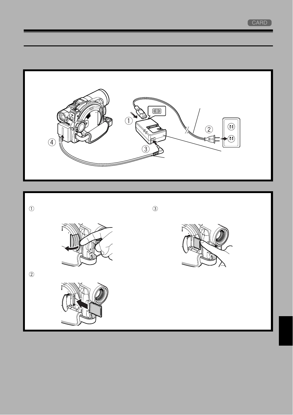 Try to record and play back using card (photo) | Hitachi DZMV580A User Manual | Page 23 / 187