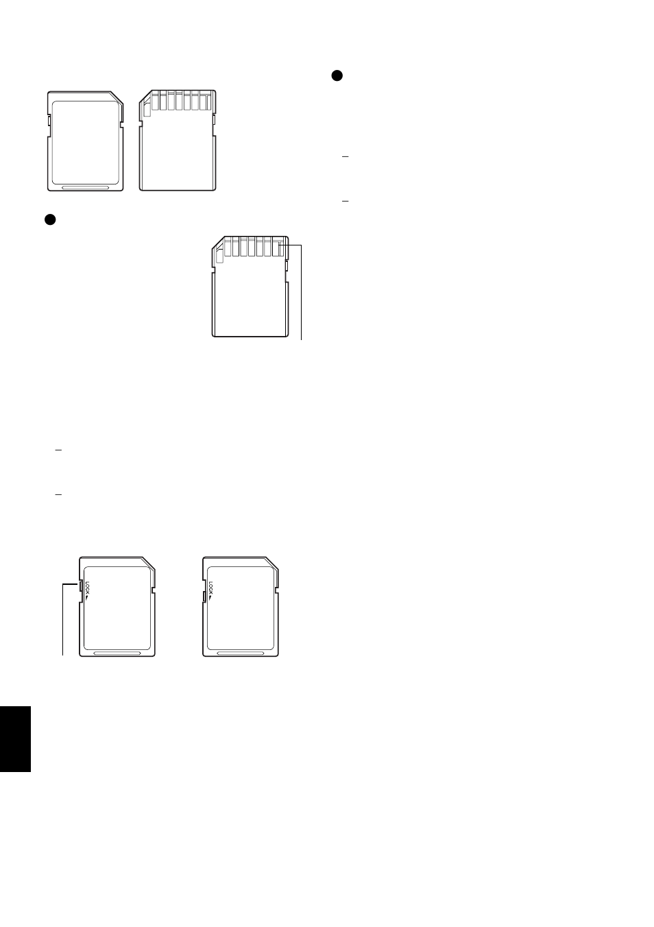 Available cards ● handling card, Common cautions for disc and card | Hitachi DZMV580A User Manual | Page 28 / 187