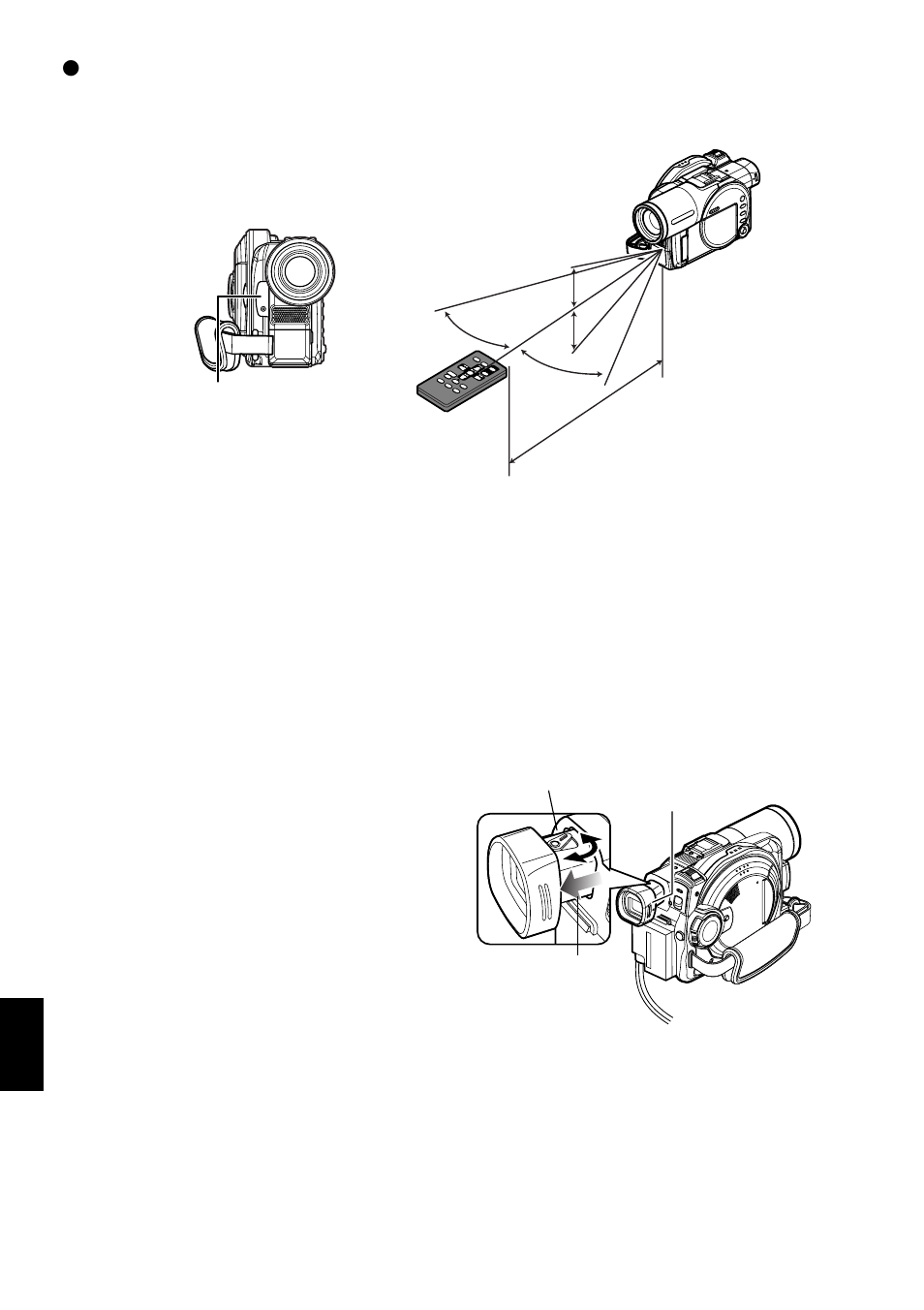 Using remote control, Viewing subject through viewfinder | Hitachi DZMV580A User Manual | Page 34 / 187