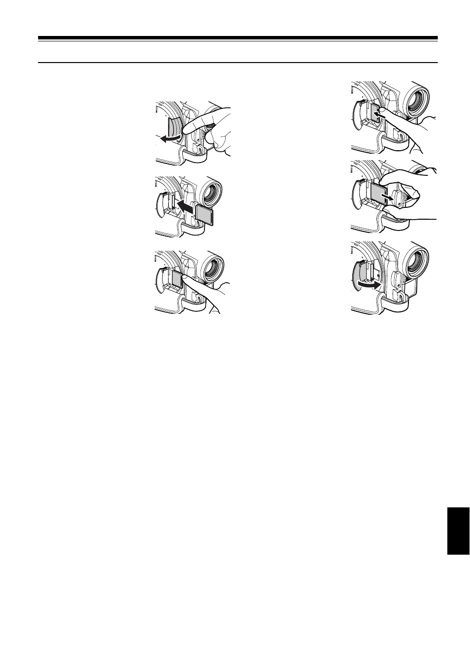 Inserting and removing card 1 | Hitachi DZMV580A User Manual | Page 47 / 187