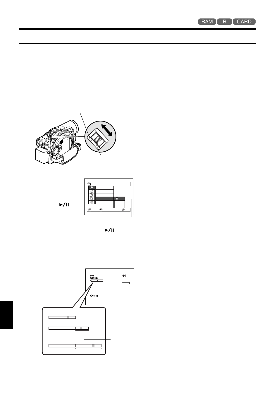 Zooming | Hitachi DZMV580A User Manual | Page 56 / 187