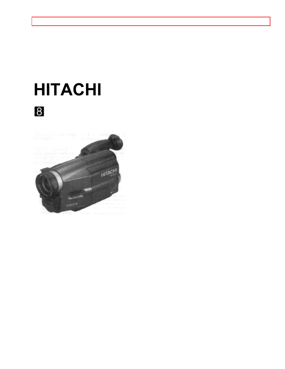 Hitachi VM-E625LA User Manual | 54 pages