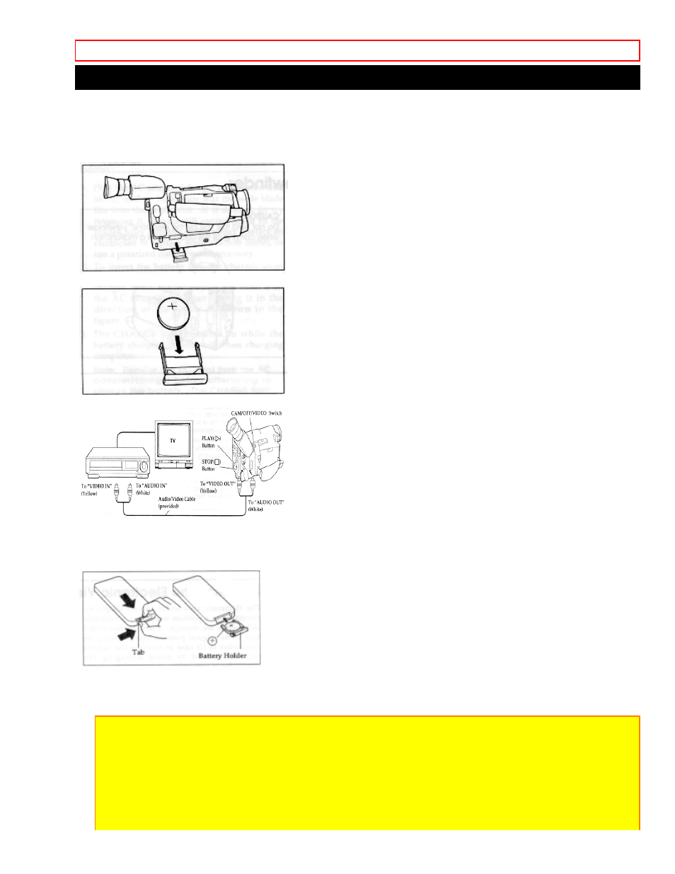 Loading batteries, Clock battery, Remote control battery | Hitachi VM-E625LA User Manual | Page 13 / 54