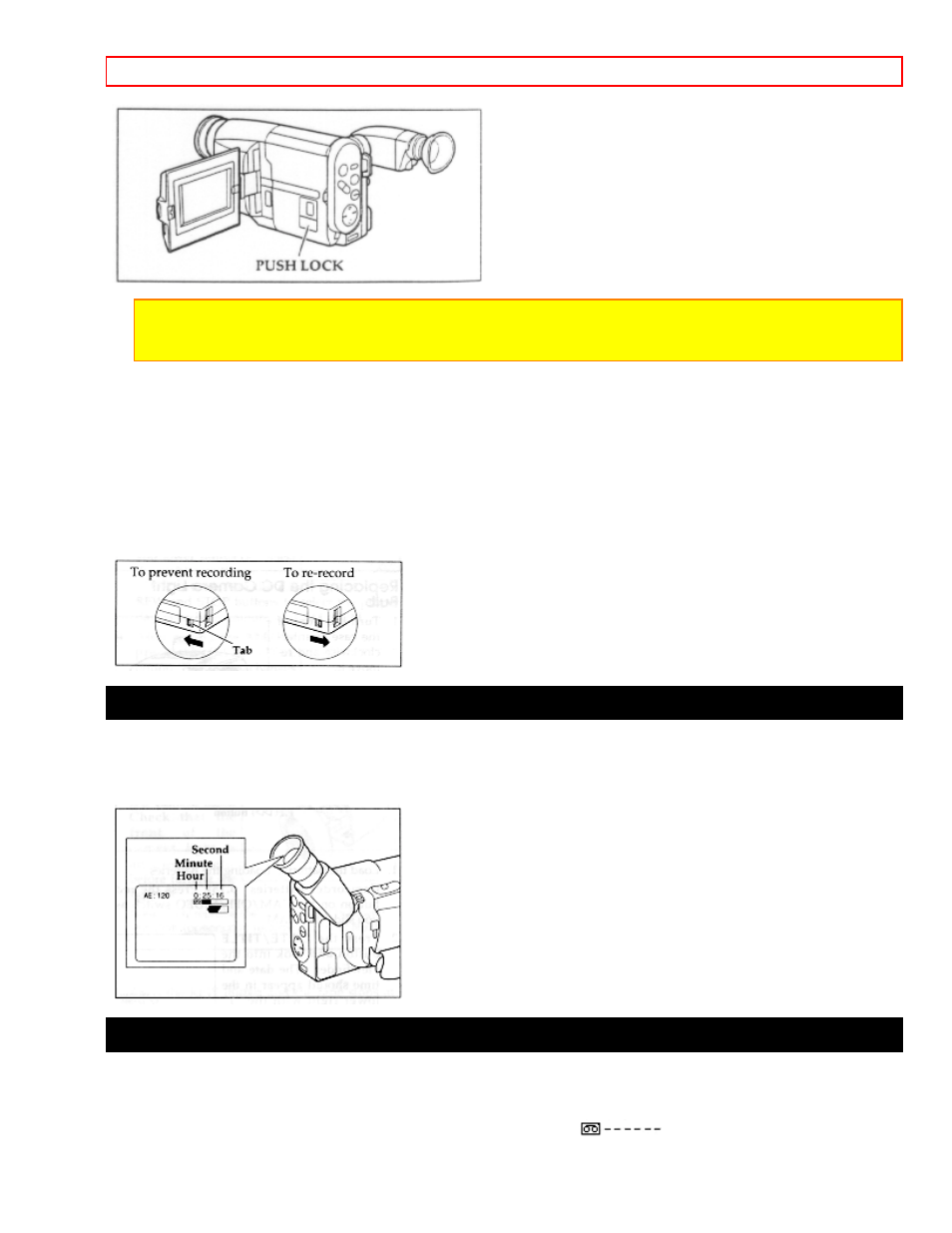 Using the linear time counter remaining tape, Removing a cassette, Protecting recorded material | Using the linear time counter, Remaining tape | Hitachi VM-E625LA User Manual | Page 19 / 54