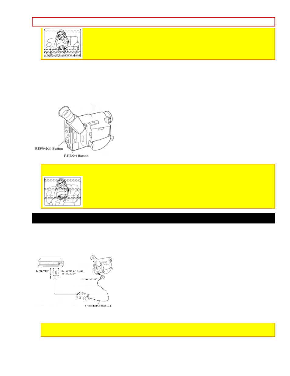 Playing back your recording on your tv, Using forward and reverse search, Connecting to a television with a vcr attached | Hitachi VM-E625LA User Manual | Page 27 / 54