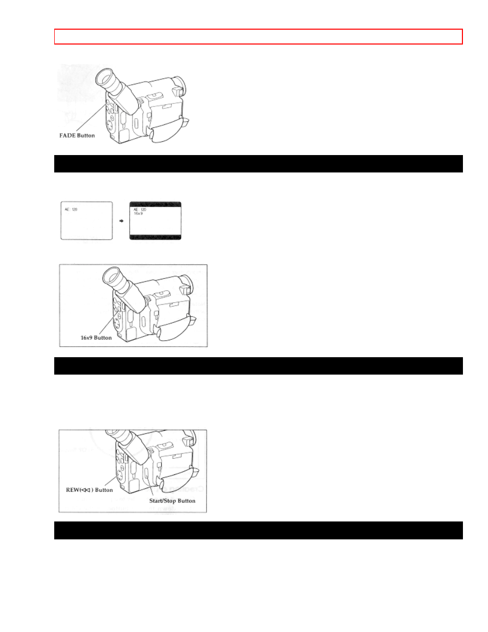 Using 16x9 using instant review using quick edit, Using 16x9, Using instant review | Using quick edit | Hitachi VM-E625LA User Manual | Page 35 / 54