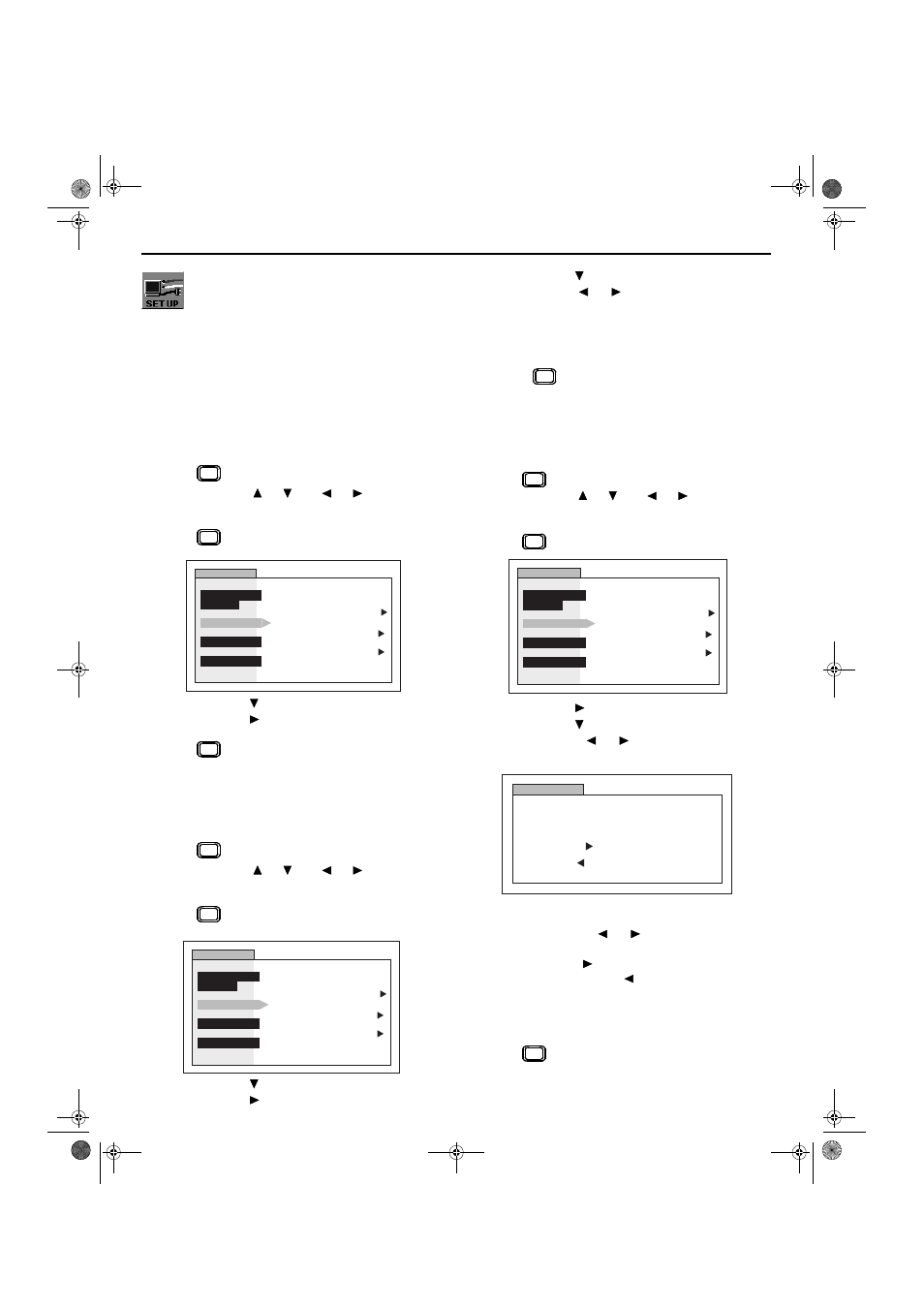 Menu selections, Set-up features, Signal source | Auto channel | Hitachi GX Series 27GX01B User Manual | Page 23 / 28