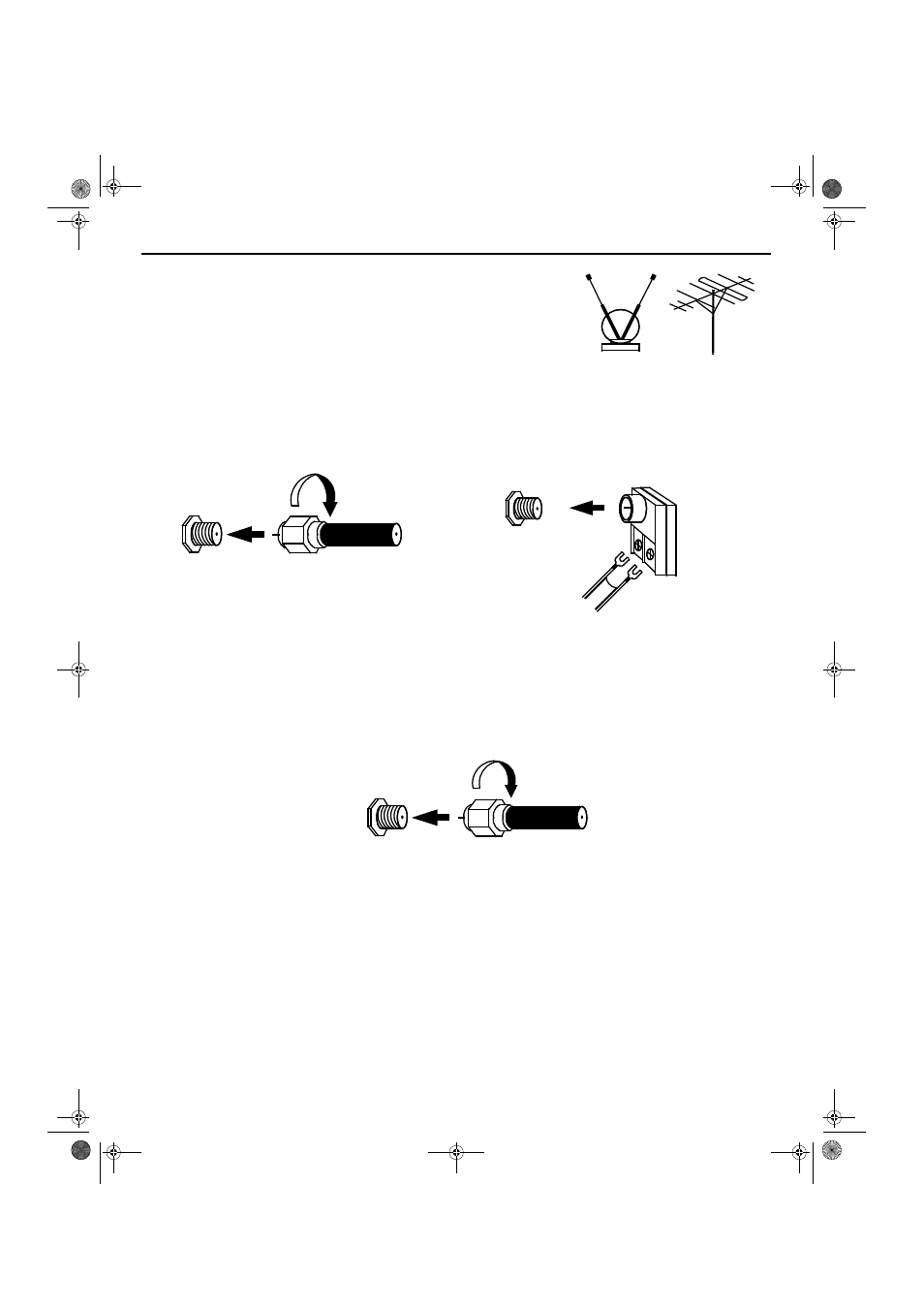 Other video equipment, Antenna/cable connections, Installation (cont.) | Hitachi GX Series 27GX01B User Manual | Page 6 / 28