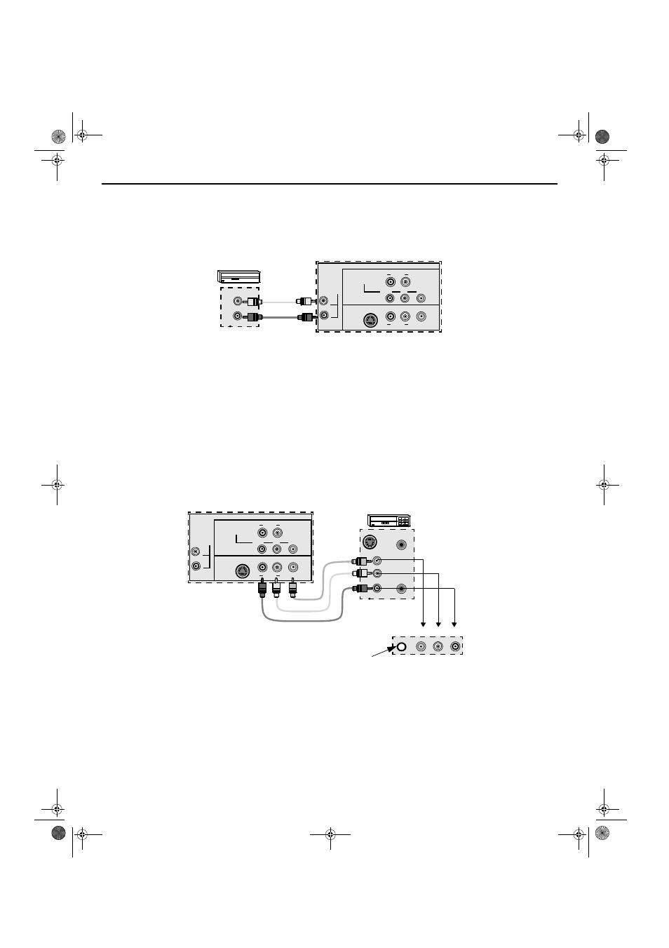 Optional equipment connection and operation, Installation (cont.), Audio/video connection | Hitachi GX Series 27GX01B User Manual | Page 7 / 28