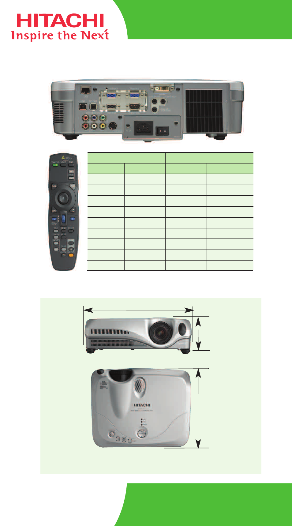 Cp-x443 series | Hitachi CP-X443 Series User Manual | Page 2 / 2