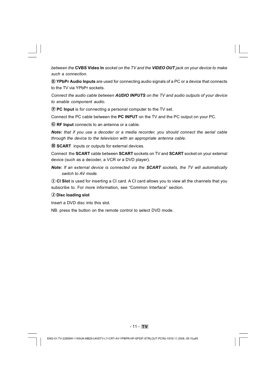 Hitachi L22DP03U User Manual | Page 12 / 63