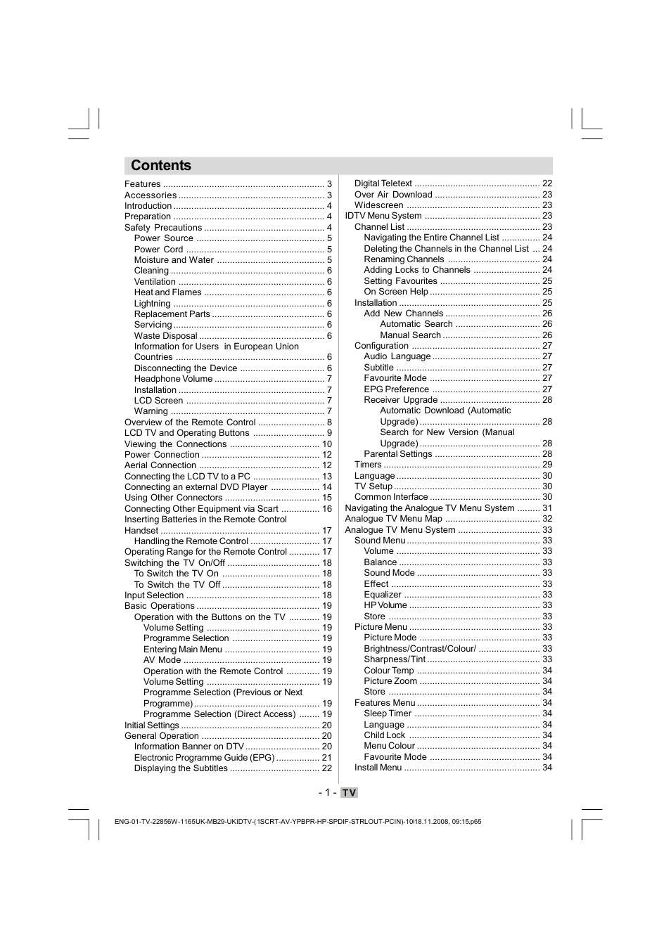 Hitachi L22DP03U User Manual | Page 2 / 63
