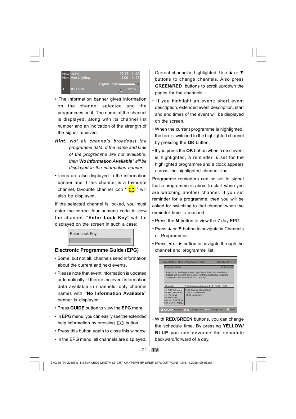 Hitachi L22DP03U User Manual | Page 22 / 63