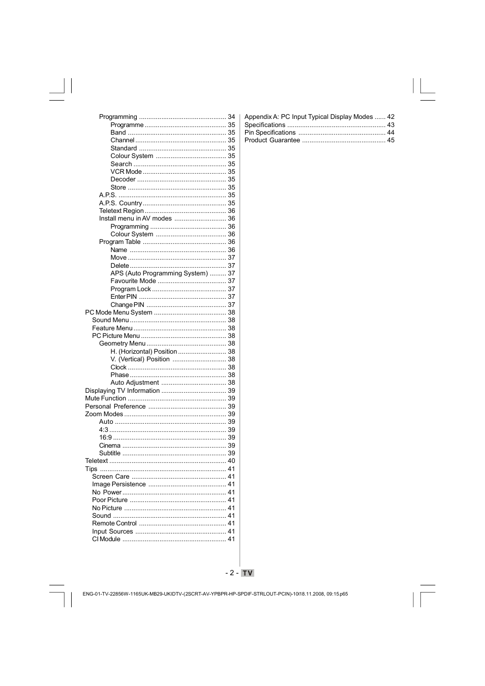 Hitachi L22DP03U User Manual | Page 3 / 63