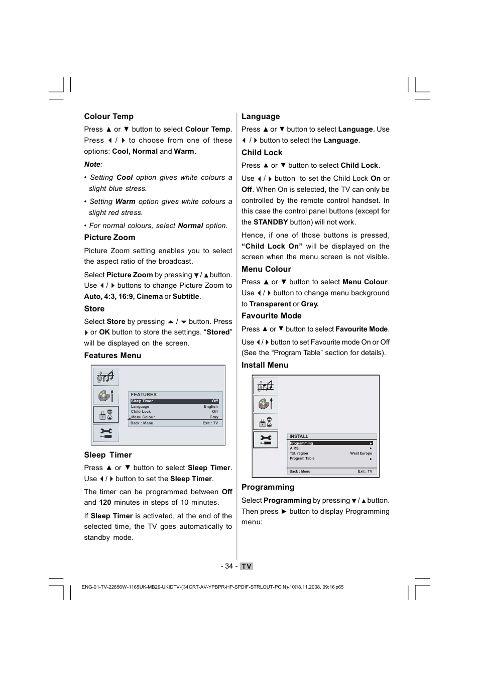 Hitachi L22DP03U User Manual | Page 35 / 63
