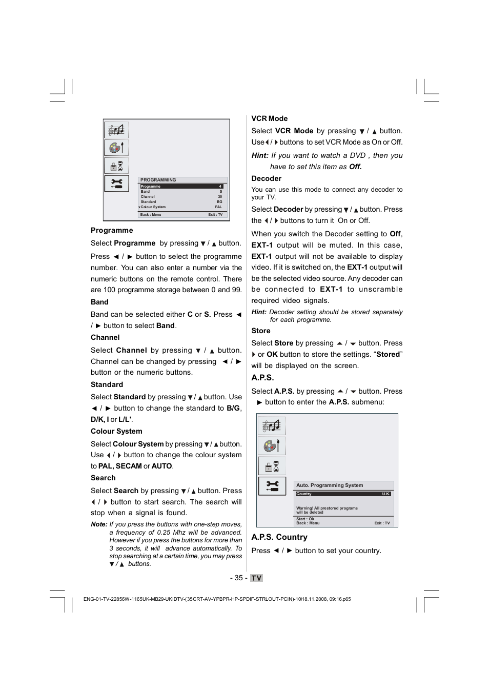 Hitachi L22DP03U User Manual | Page 36 / 63