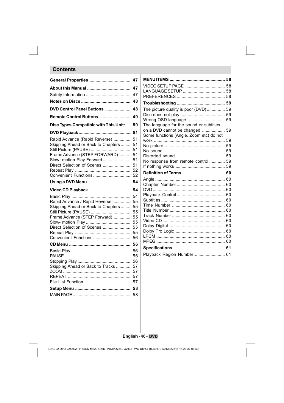 Hitachi L22DP03U User Manual | Page 47 / 63