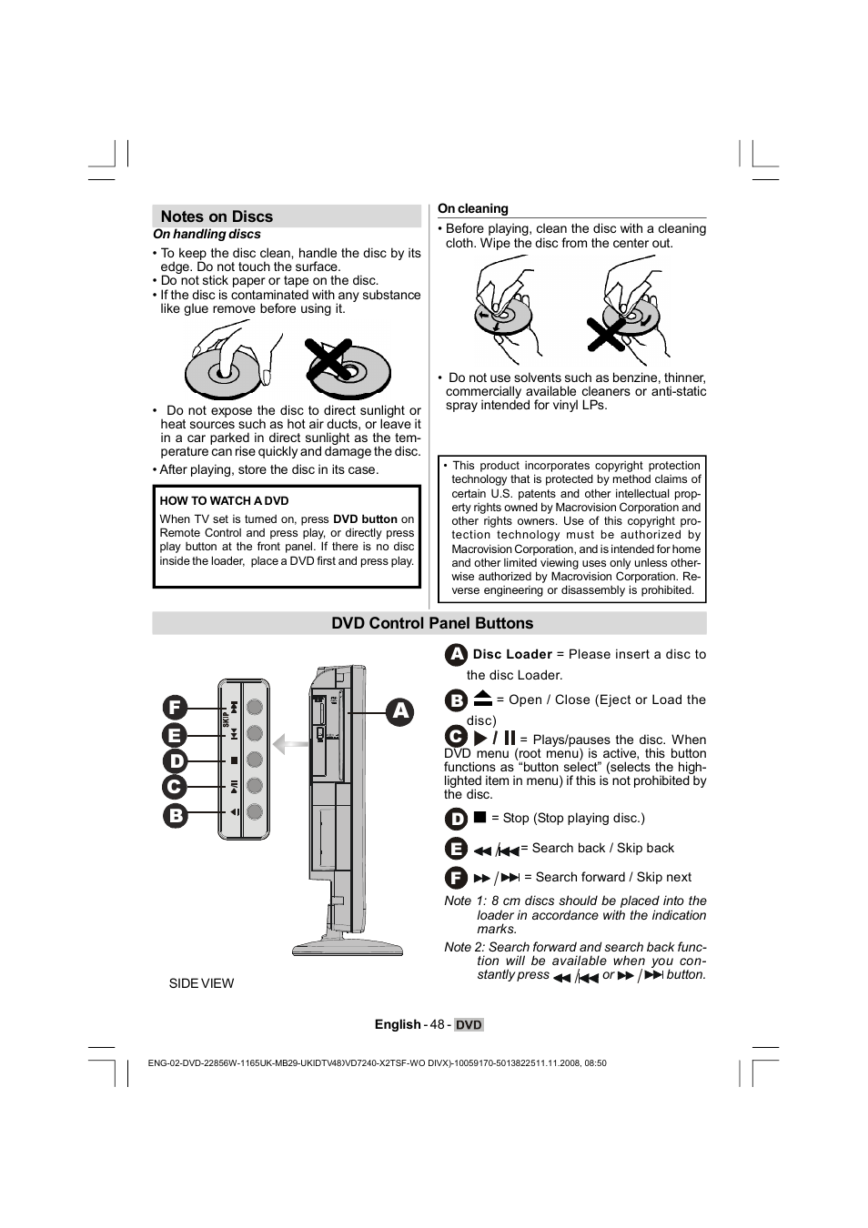 Bc d e f | Hitachi L22DP03U User Manual | Page 49 / 63