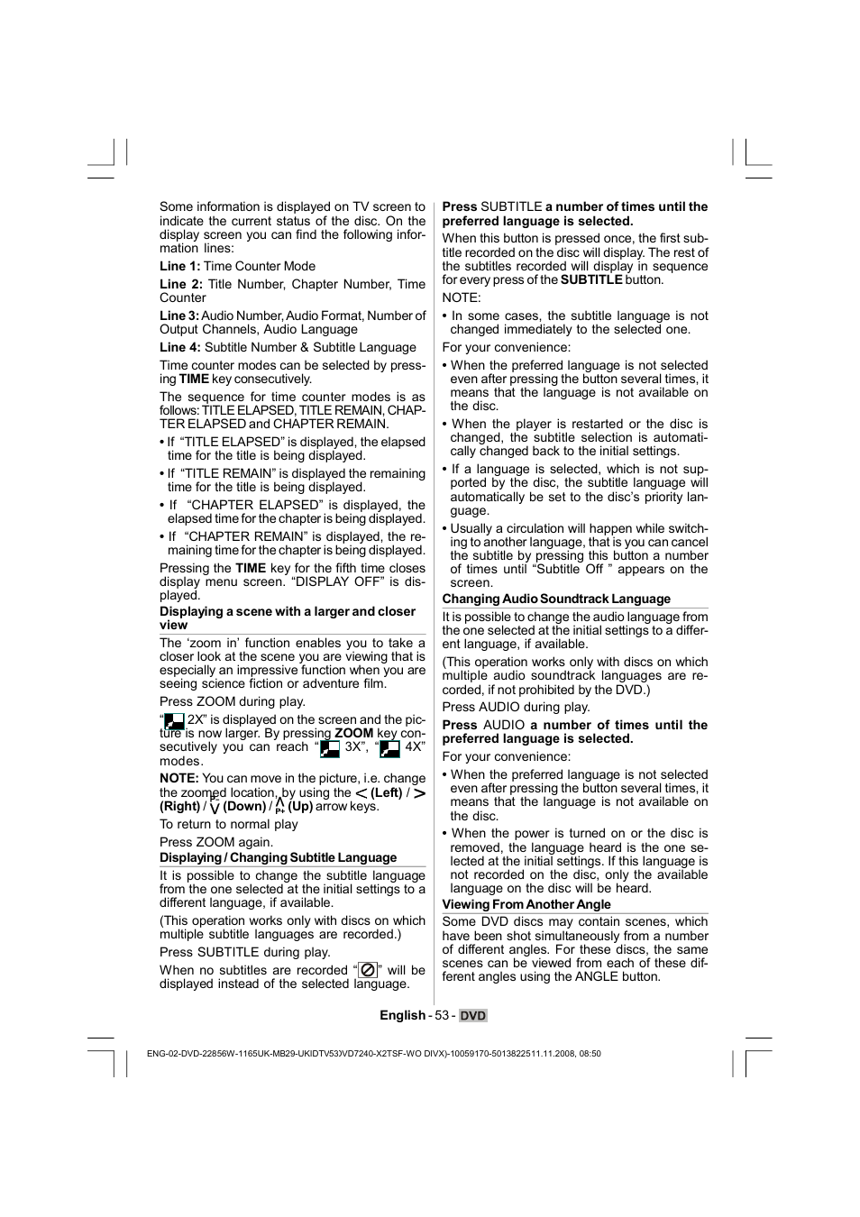 Hitachi L22DP03U User Manual | Page 54 / 63
