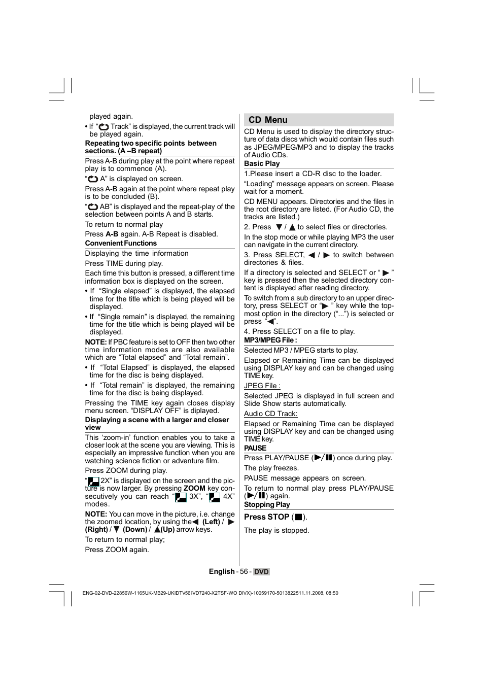 Hitachi L22DP03U User Manual | Page 57 / 63