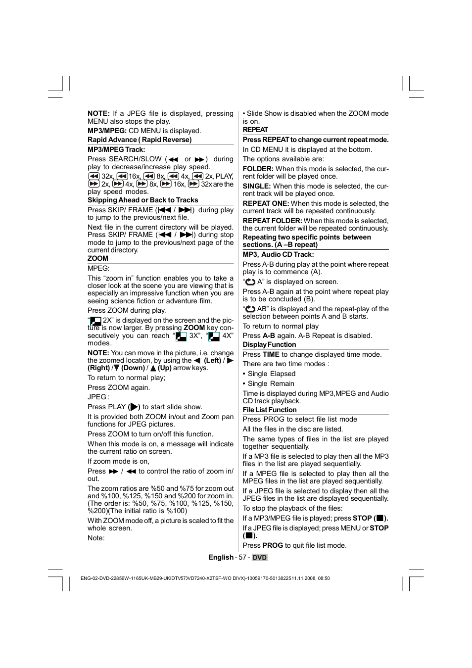 Hitachi L22DP03U User Manual | Page 58 / 63
