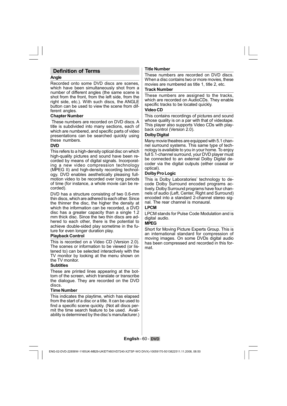 Hitachi L22DP03U User Manual | Page 61 / 63