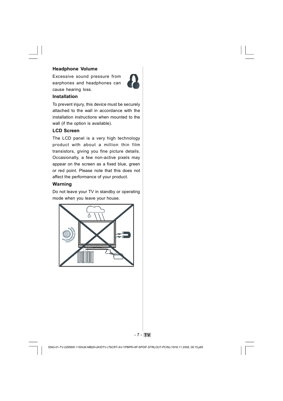 Hitachi L22DP03U User Manual | Page 8 / 63