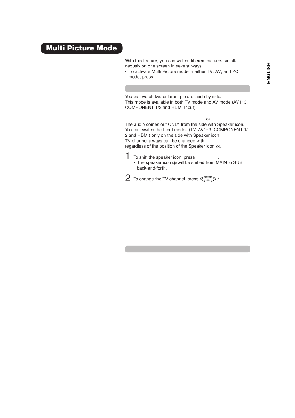 Multi picture mode | Hitachi 42PD380TA-P2 User Manual | Page 36 / 47