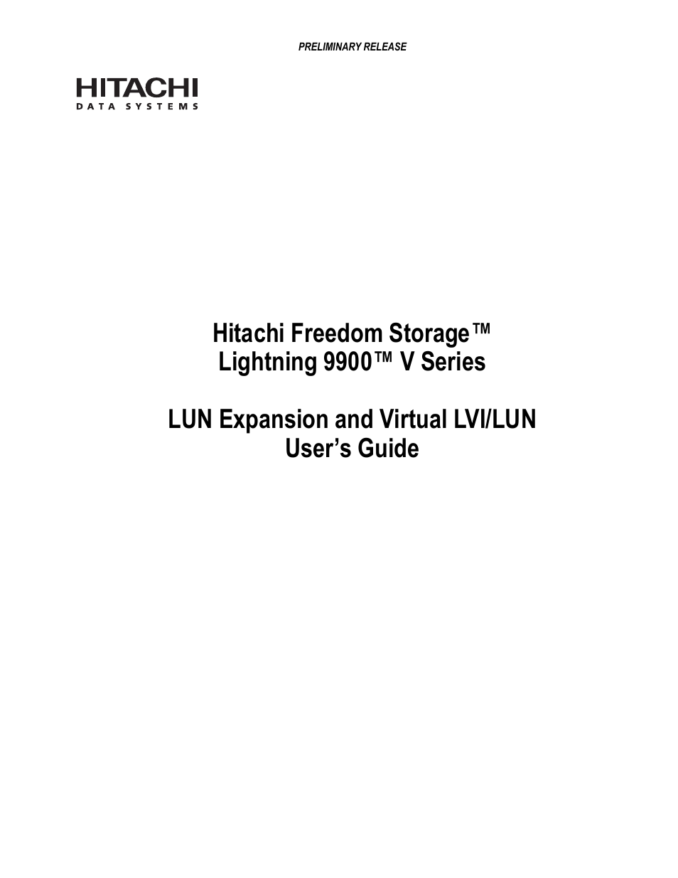 Hitachi 9900 V Series User Manual | 64 pages