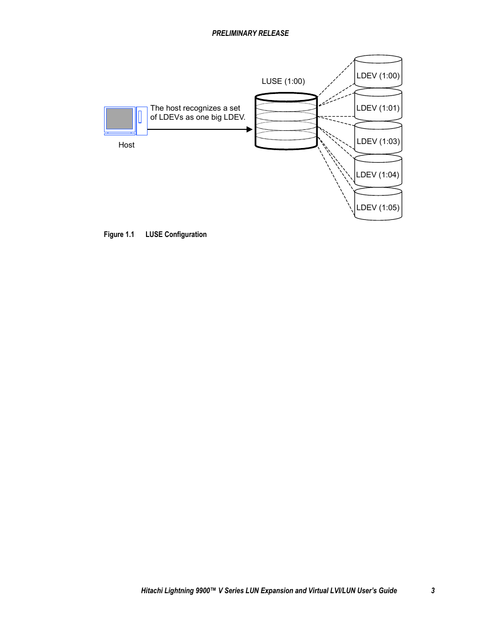 Figure 1.1 luse configuration | Hitachi 9900 V Series User Manual | Page 15 / 64