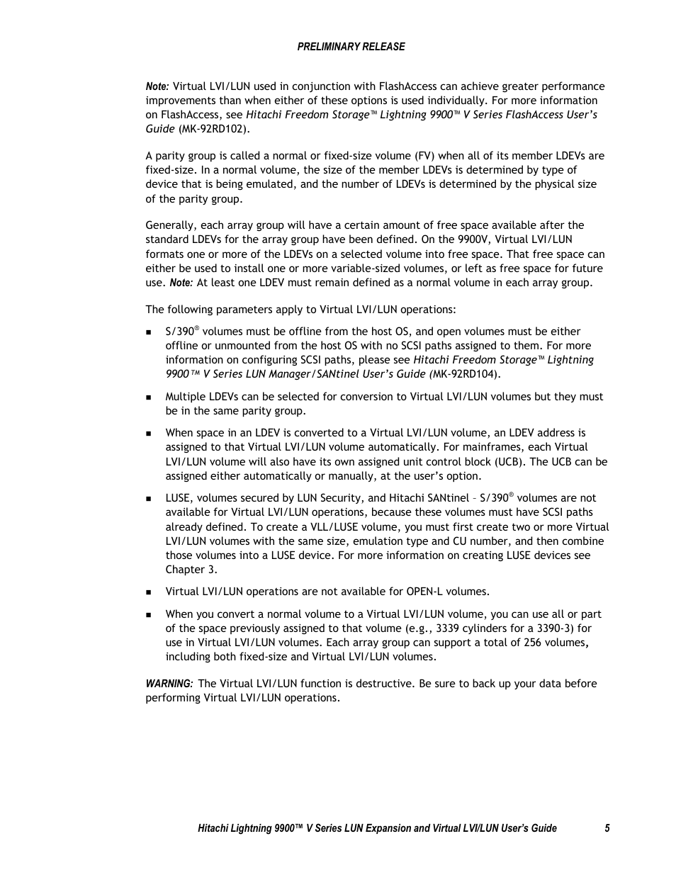 Hitachi 9900 V Series User Manual | Page 17 / 64