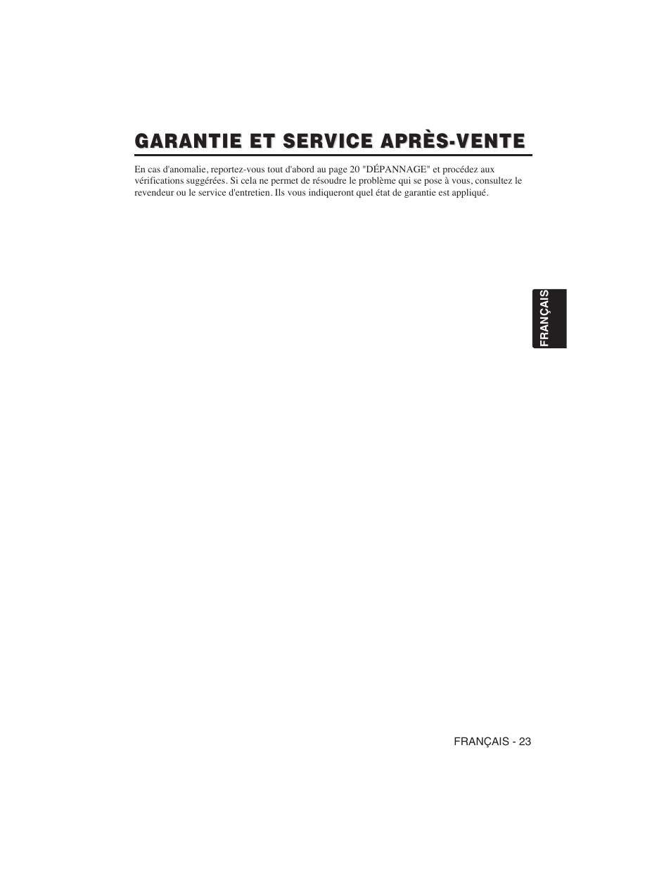 Garantie et service après-vente | Hitachi CP-S225W User Manual | Page 72 / 205